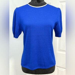 St. John Cobalt Blue Short Sleeve Tee